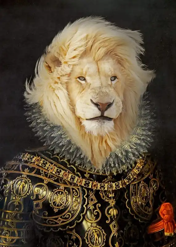 King Lion Portrait Print Price Drop