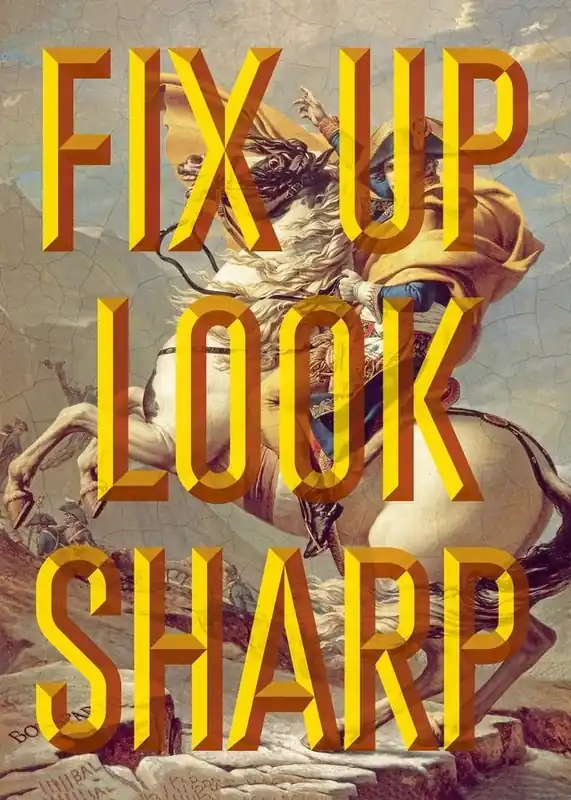 Fix Up Look Sharp Typography Print Fan Favorite