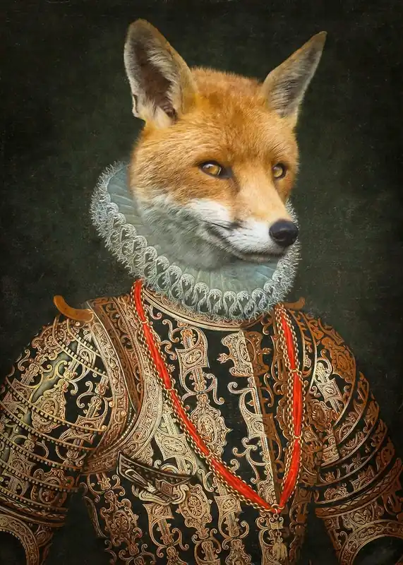 Fox Portrait Print Grab Now