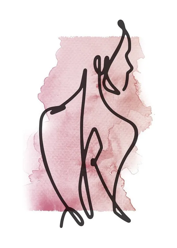 Glancing Watercolour Line Art Print Wholesale