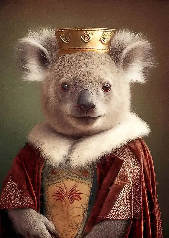 Koala Bear Animal Head Portrait Print Holiday Sale