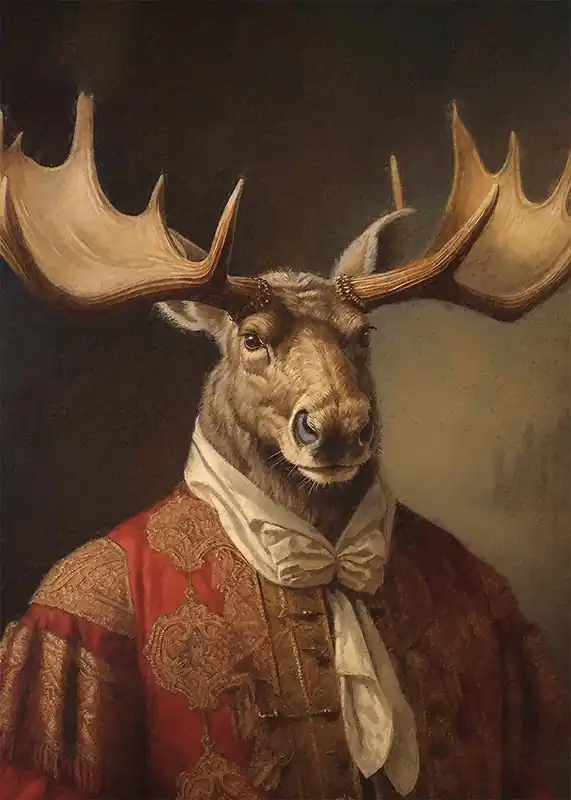 Fan Favorite Moose Animal Portrait Print