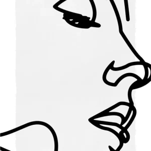 Warranty Included Face Close Up Line Art Print