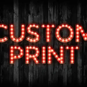 Custom Bulb Letters Red Print Same Day Shipping