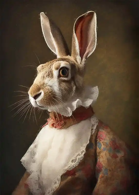Hare Lady Portrait Print Don’t Miss Out