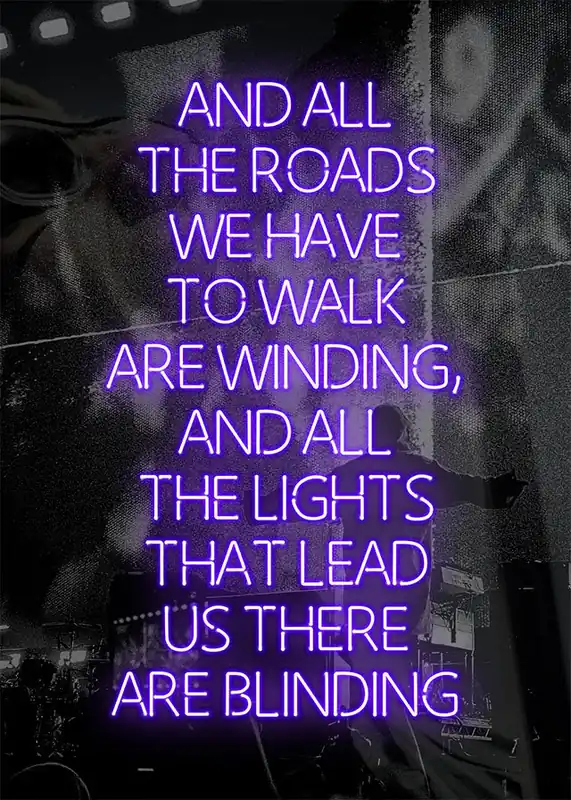 Brand New Wonderwall Oasis Lyrics Gig Background Print