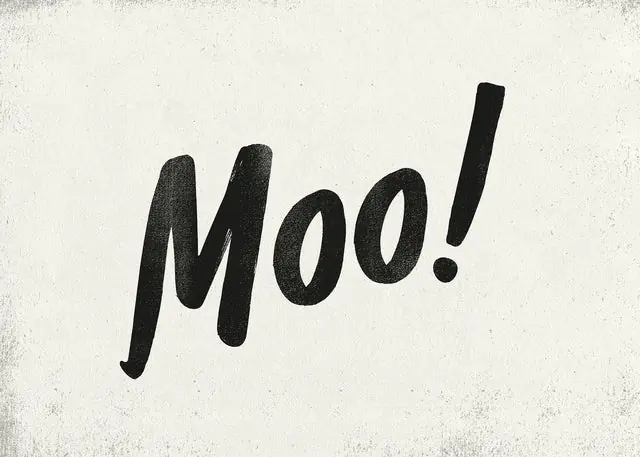 Moo Animal Noises Print No Minimum Order