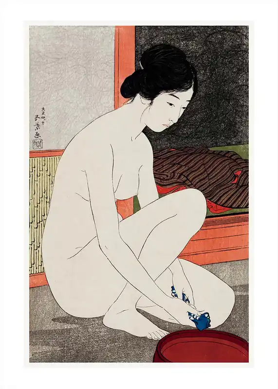 Genuine Woman at the Bath by Hashiguchi Goyo
