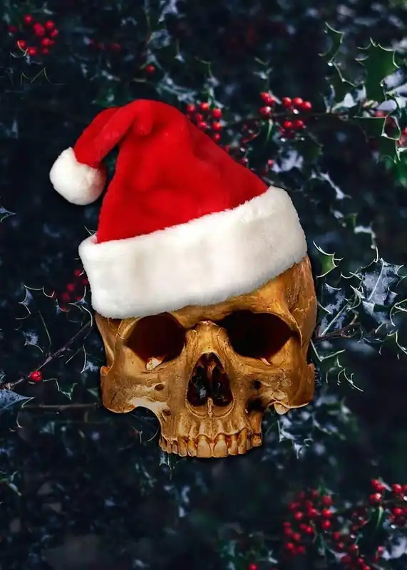 Santa Gold Skull Print Special Offer