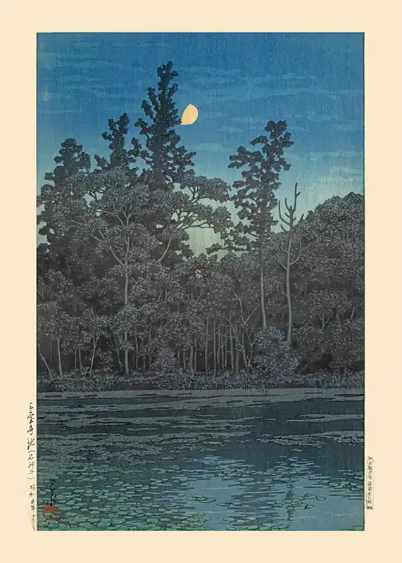 Best Price Sanpoji Pond, Shakujii Print by Hasui Kawase