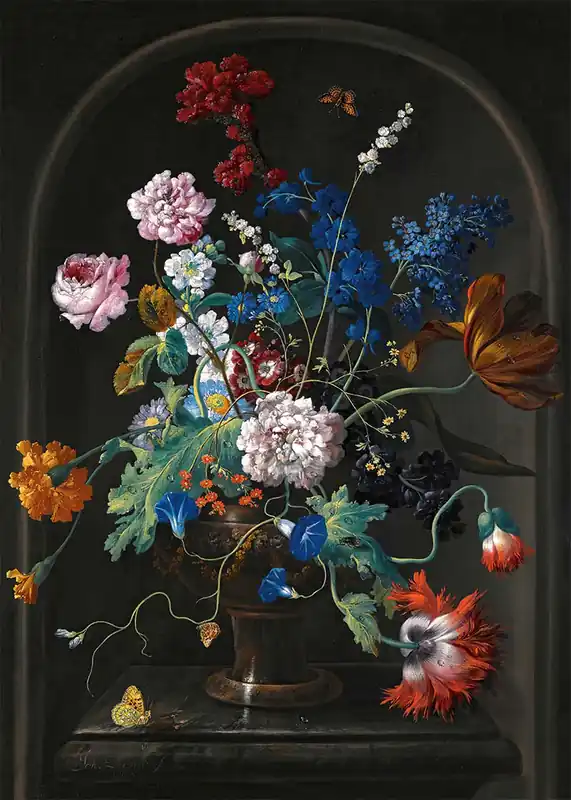 Roses & Tulips by Johann Baptist Drechsler Still Life Painting One Day Deal