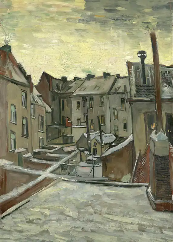 Houses from the back by Vincent van Gogh Poster Print Next Day Delivery