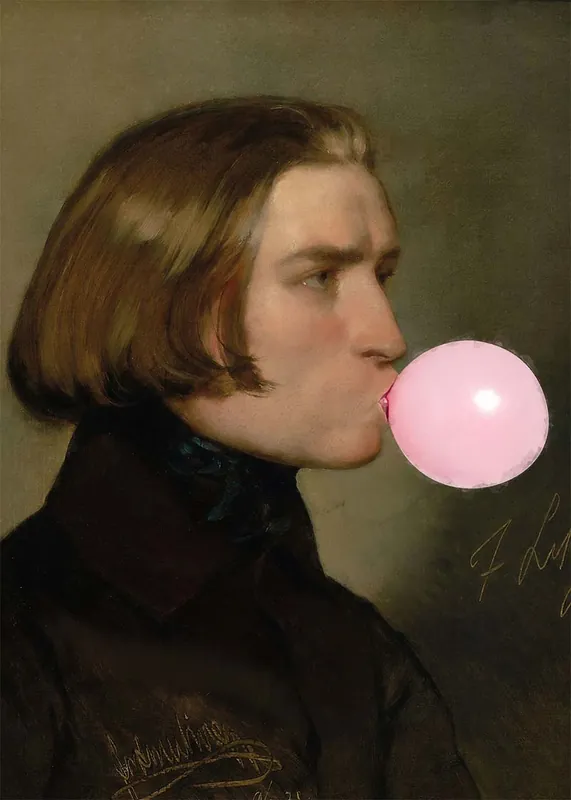 Shop Now Friedrich von Amerling Bubblegum Painting Quirky Portrait Print