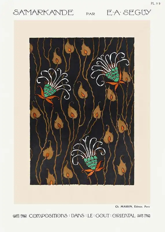 Emile-Alain Séguy Art Nouveau Pattern Print 003 Bulk Order