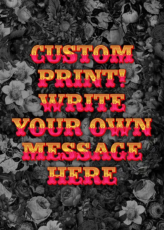 Custom Circus Letters Print Money Back Guarantee