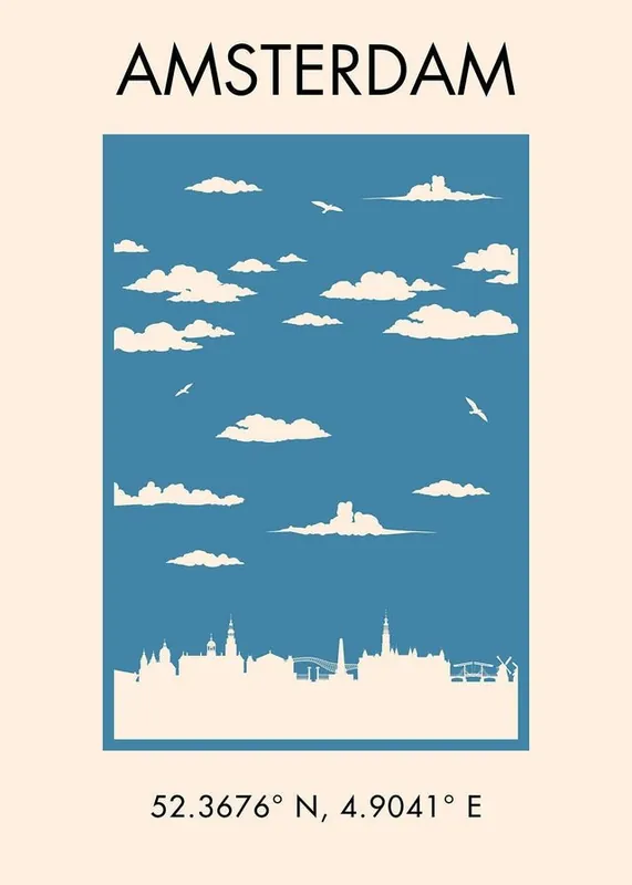 Amsterdam Tourist Style Print Latest