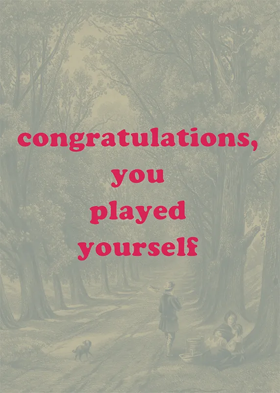 Wholesale You Played Yourself Quote Print