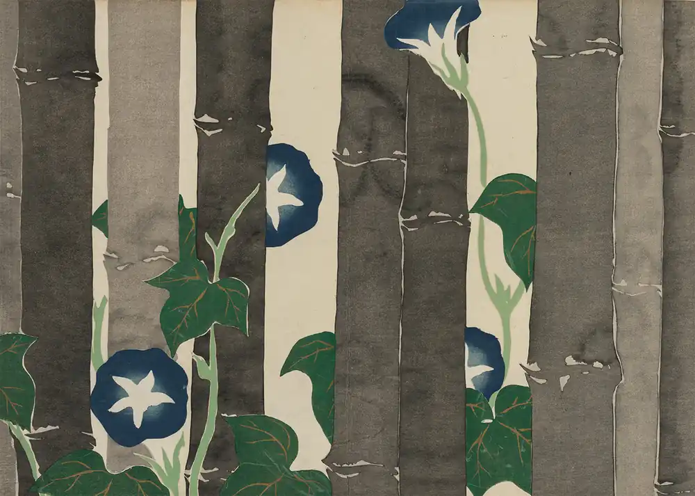 Morning Glories Art Print by Kamisaka Sekka Super Sale