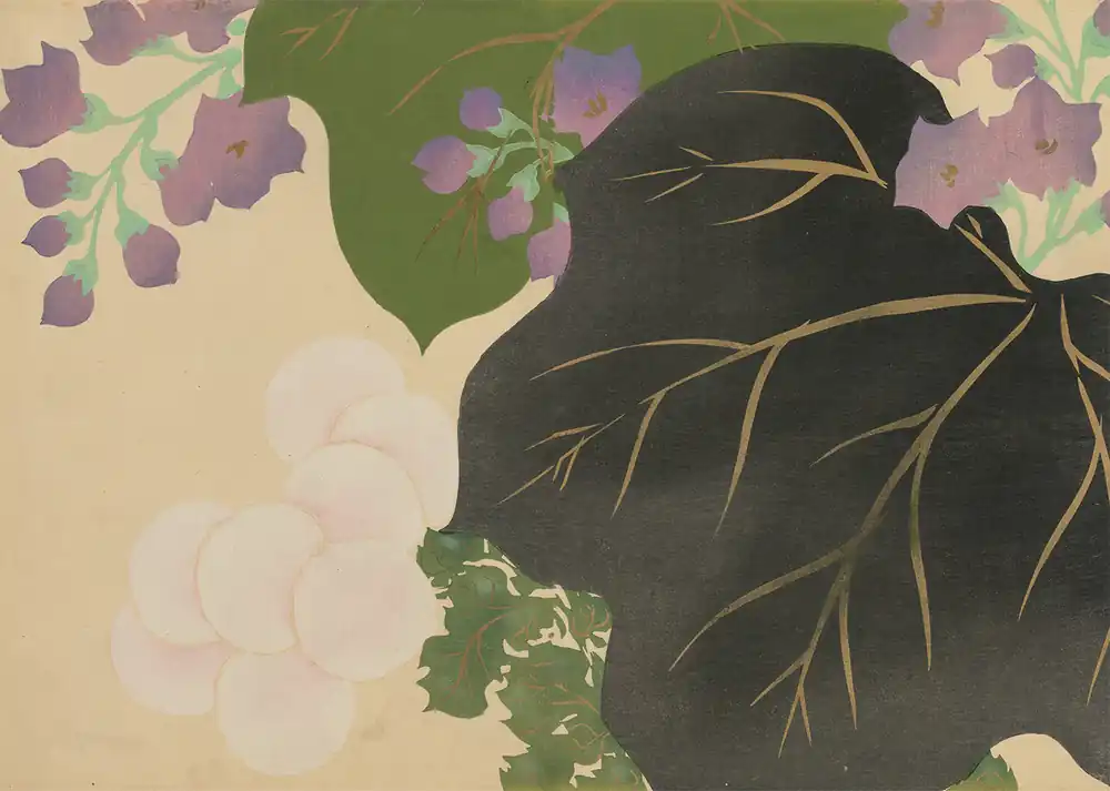 No Minimum Order Chrysanthemum and Paulownia Art Print by Kamisaka Sekka
