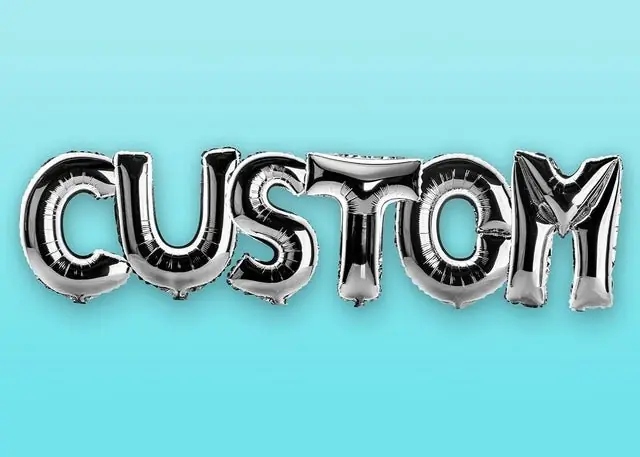 Buy Direct Foil Balloon Style Personalised Name Blue Print