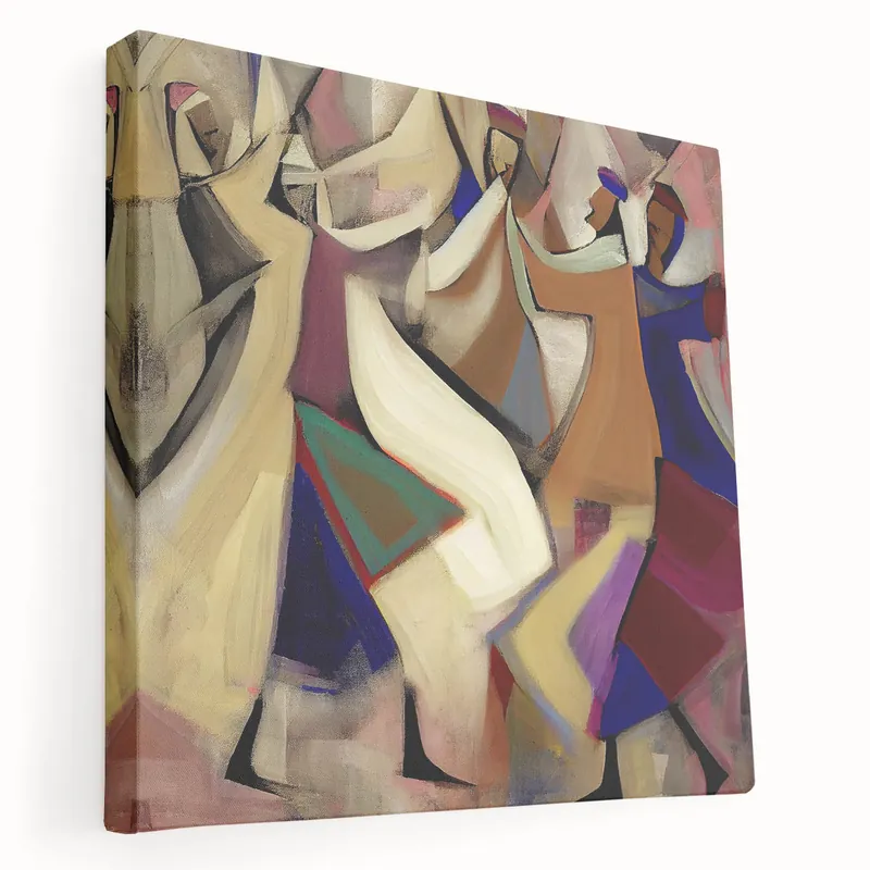 Brand New Unique Figurative Wall Art - Abstract Human Figures in Earthy Tones