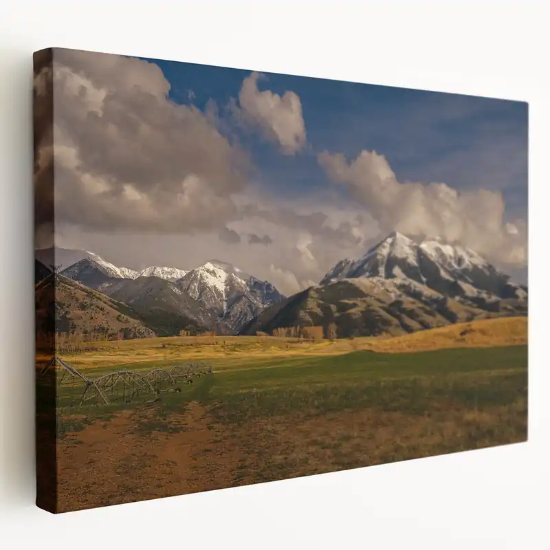 Montana Wilderness Art - Majestic Mountain Landscape Custom Art Factory Price