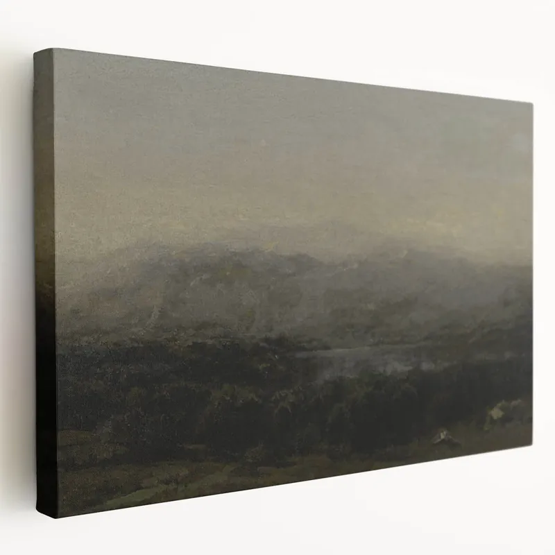 Editor’s Pick Dark Moody Landscape Art - Serene Atmospheric Hills for Timeless Decor