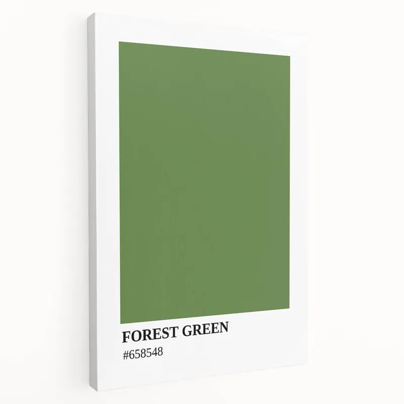 Certified Bohemian Wall Art | Forest Green Minimalist Print | Boho Decor Canvas