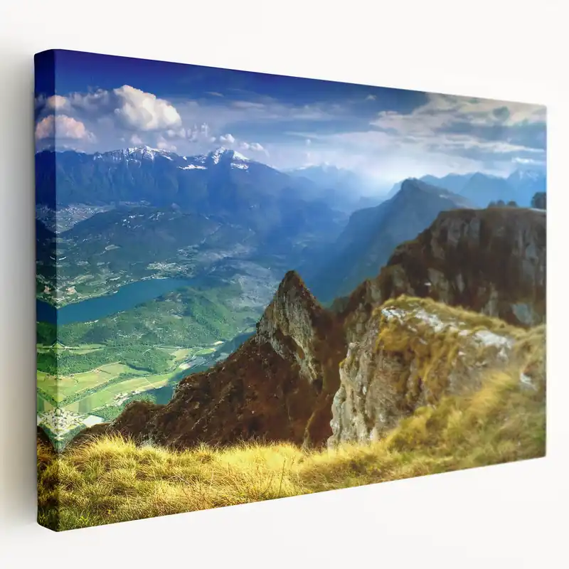 Modern Romania Wall Art - Carpathian Mountains Landscape on Canvas Print