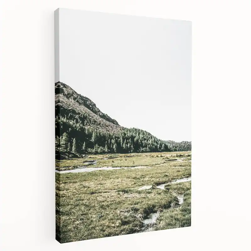 Order Now Mountain Valley Wall Art – Rustic Farmhouse Nature-Inspired Decor Print