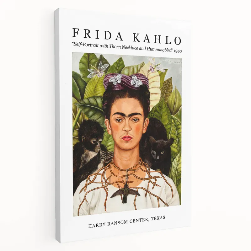 Frida Kahlo Wall Art – Self-Portrait with Thorn Necklace, 1940 | Canvas Must Have