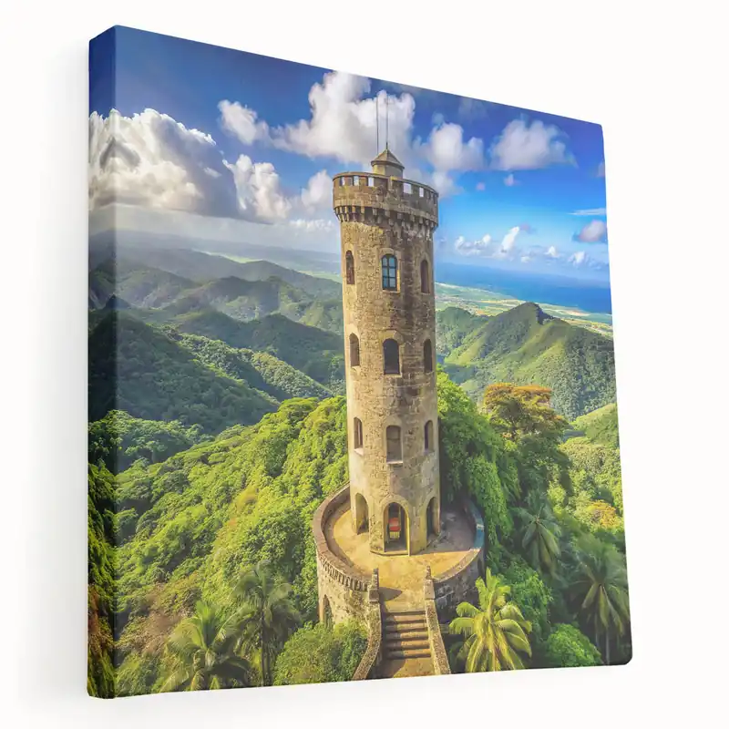 Limited Edition Puerto Rican Scenery – El Yunque Rainforest Tower Wall Art for Home Decor