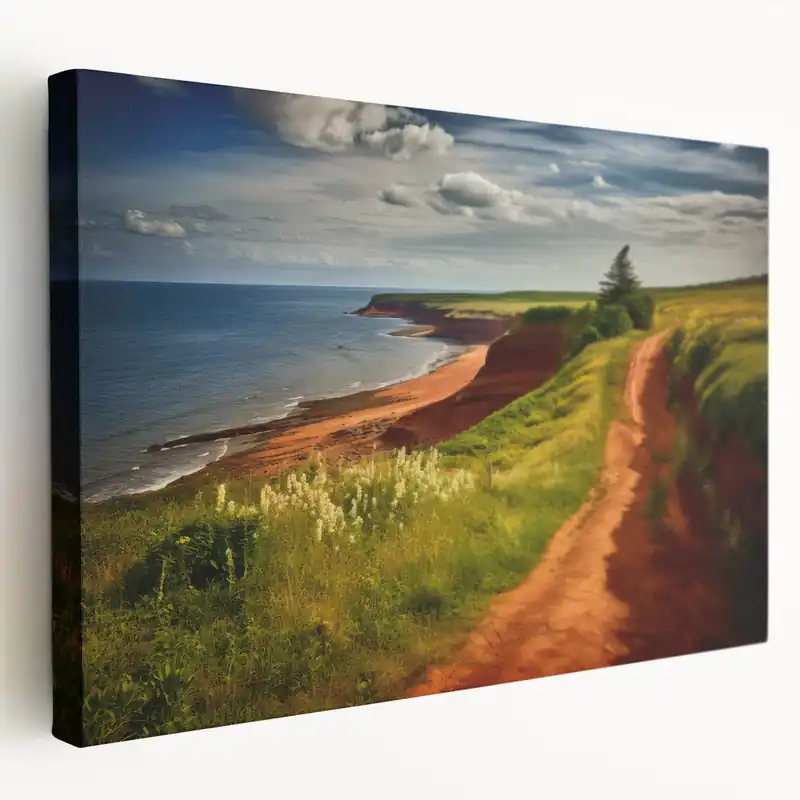 Don’t Miss Out Red Cliffs Coastal Path - Scenic Prince Edward Island Wall Art