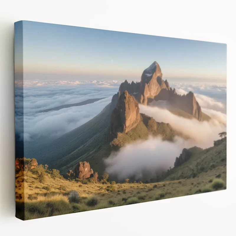 Brand New Mount Kenya Peaks Wall Art - Dramatic African Landscape Photography