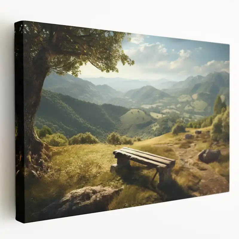 Best Seller Serene Mountain Valley Wall Art - Peaceful Landscape Canvas Print