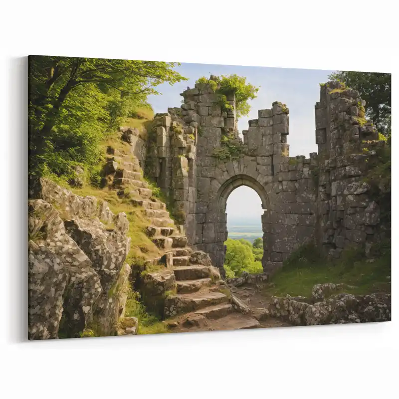 Shop Now Ancient Ruins Wall Art - Stone Archway & Staircase Canvas & Prints