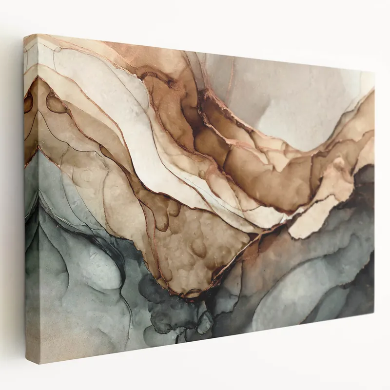 Earthy Tones Abstract Art | Organic Flowing Lines | Modern Wall Decor Buy Direct