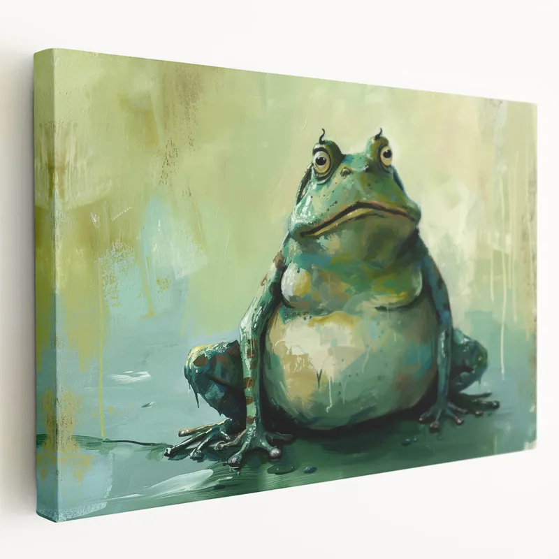 Grab Now Expressive Frog Wall Art - Unique Amphibian Canvas & Framed Prints