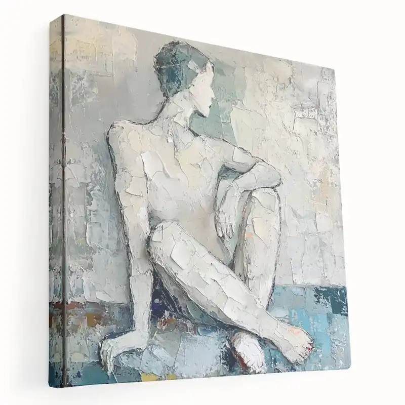 Textured Abstract Figurative Wall Art – Serene Human Form Deal