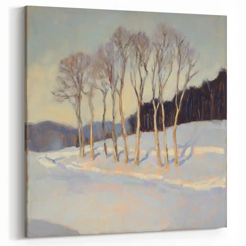 Winter Glow - Abstract Floral Wall Art with Soft Elegance Markdown