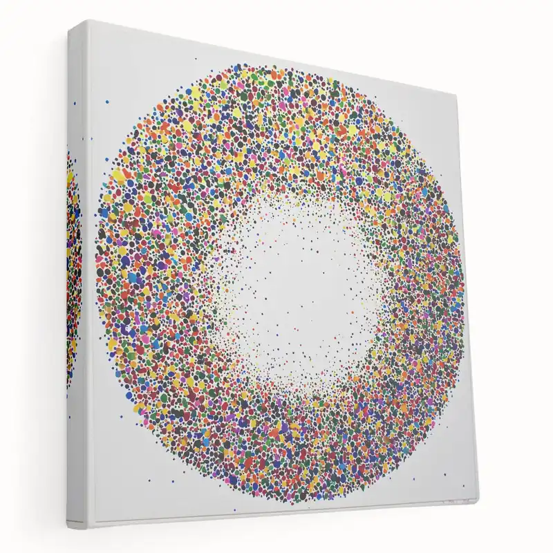 Bulk Order Vibrant Circular Splatter Art - Multicolor Abstract Wall Canvas