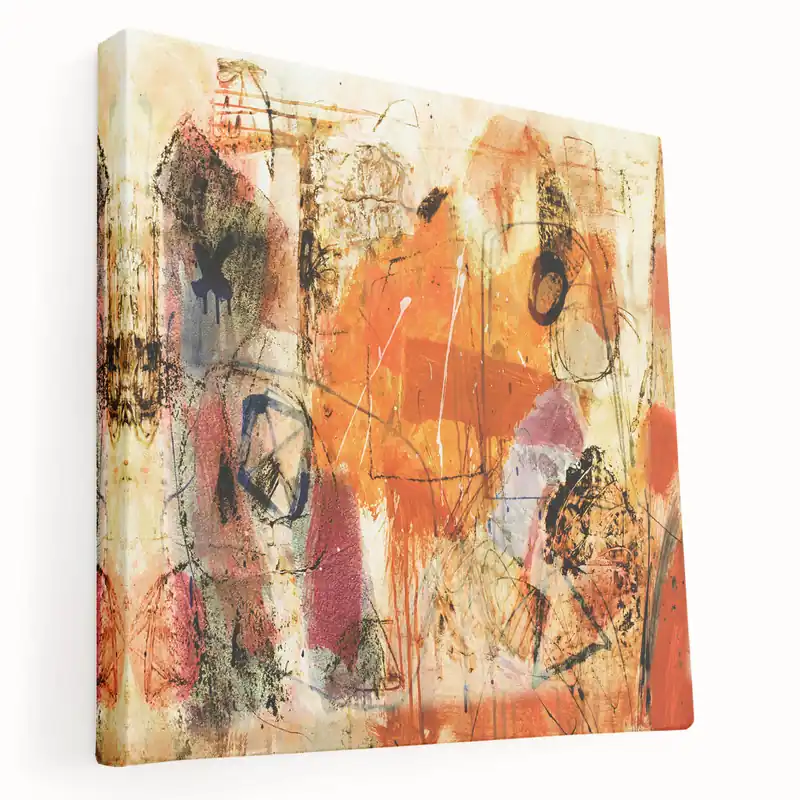 Editor’s Pick Vibrant Abstract Line Art - Dynamic Strokes and Geometric Canvas Print