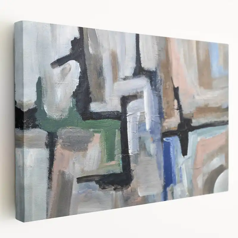 Mega Sale Urban Geometry Flow – Contemporary Abstract Art Pieces in Cool Tones