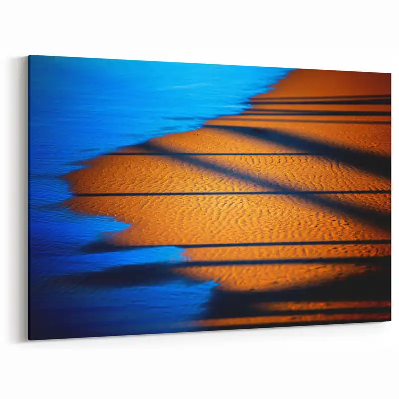 New Arrival Tropical Paradise Abstract Art - Vibrant Blue & Orange Coastal Decor