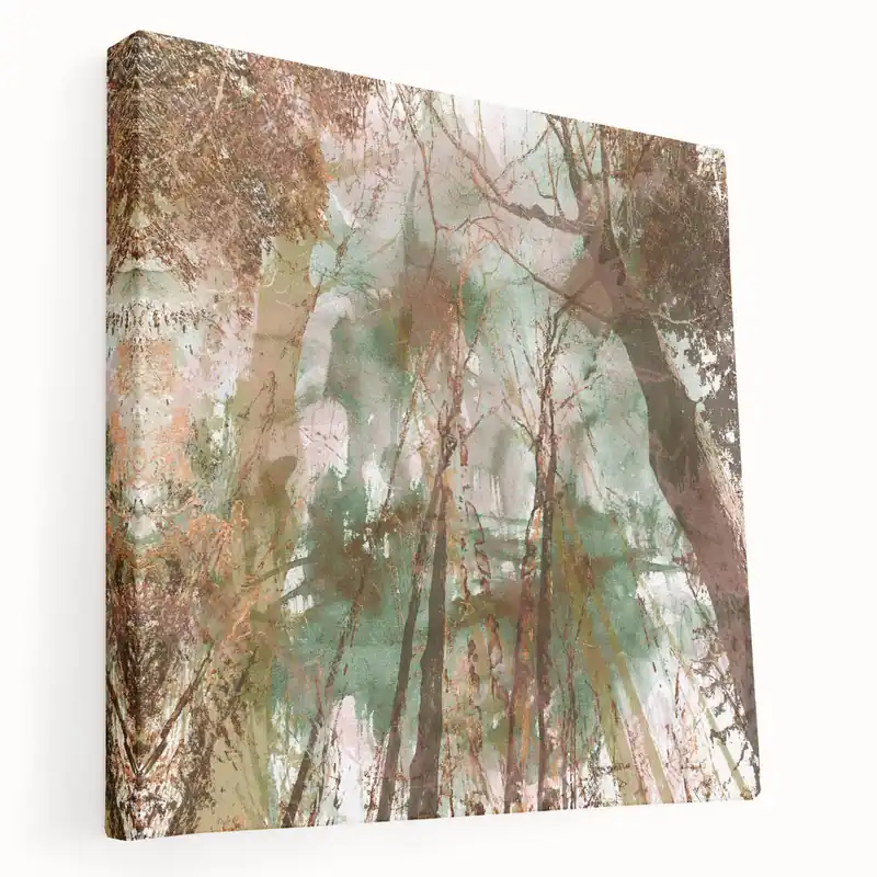 Textured Acrylic Wall Art – Nature-Inspired Abstract Forest Print Fresh Stock