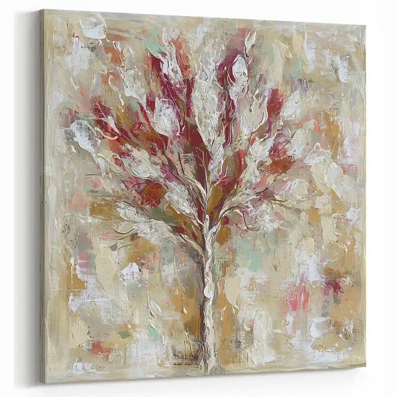Exclusive Offer Textured Abstract Tree Art - Elegant Botanical Wall Decor in Neutral Tones