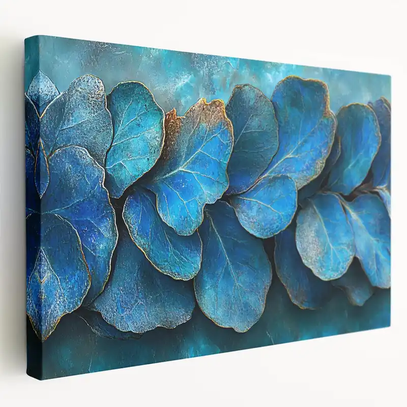 Limited Time Teal Blossom Flow – Fluid Abstract Wall Art in Rich Blue Tones