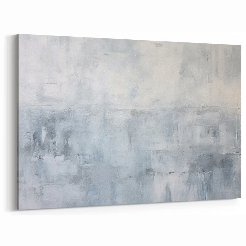 Soothing Light Gray Abstract Strokes - Minimalist Wall Art Fast Shipping
