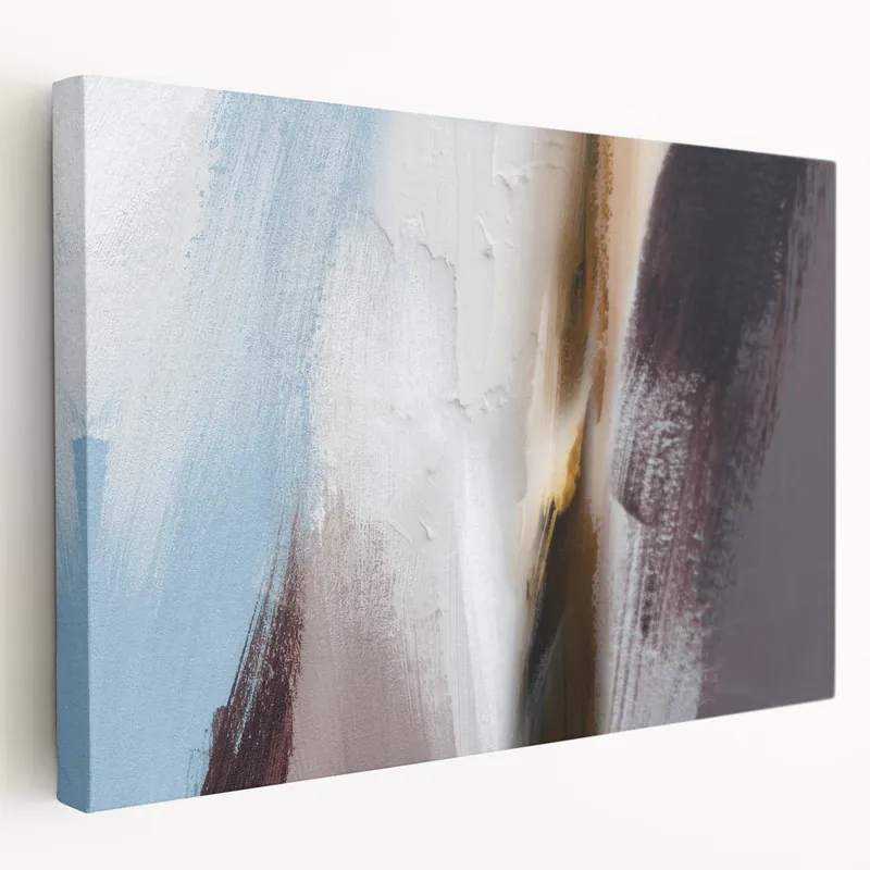 Soft Earth Tones Abstract Brush Strokes | Modern Wall Art Canvas Discount