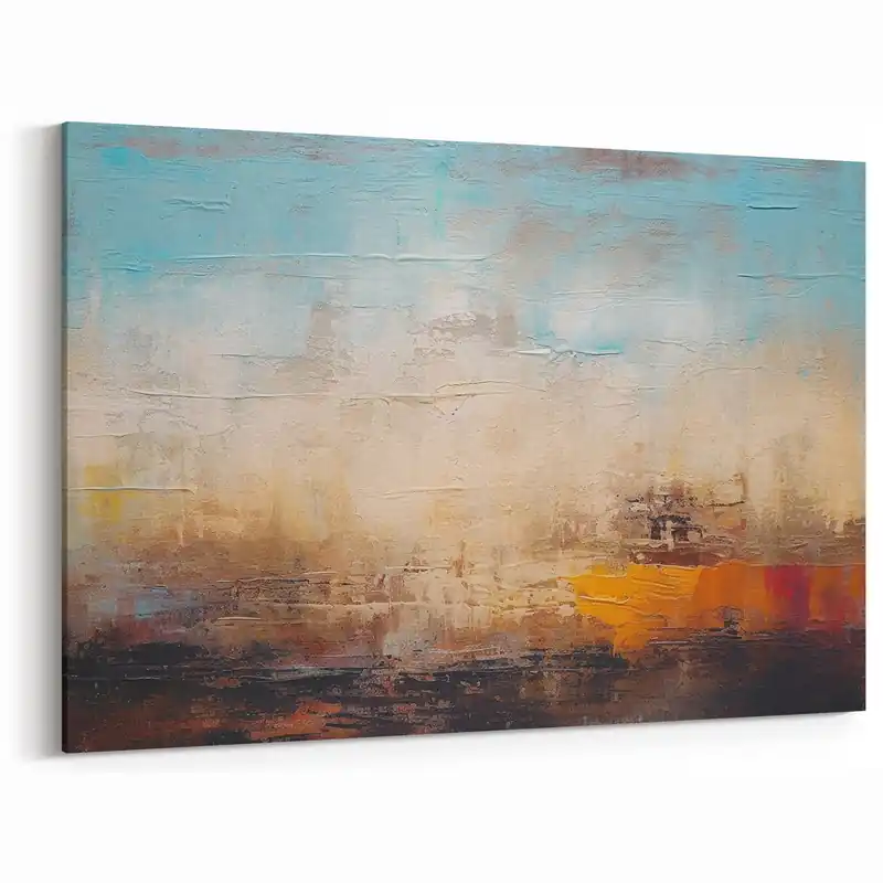 Serene Abstract Landscape with Warm and Cool Tones – Canvas Art Hot Deal